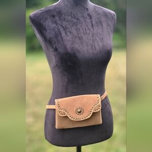 Free People Talia Leather Studded Belt Bag